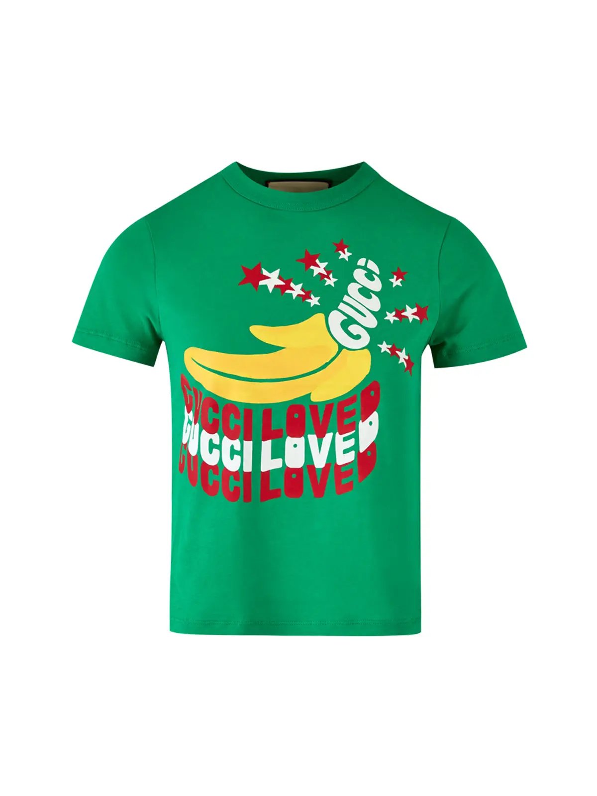 T-shirt Gucci vert en coton avec logo