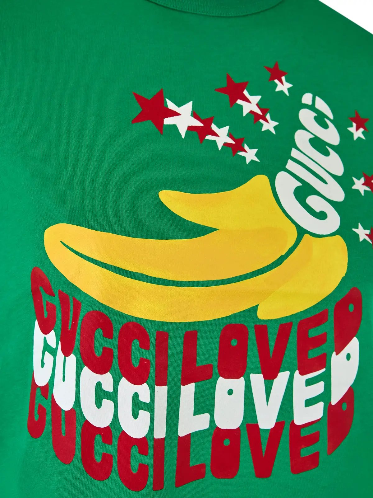T-shirt Gucci vert en coton avec logo