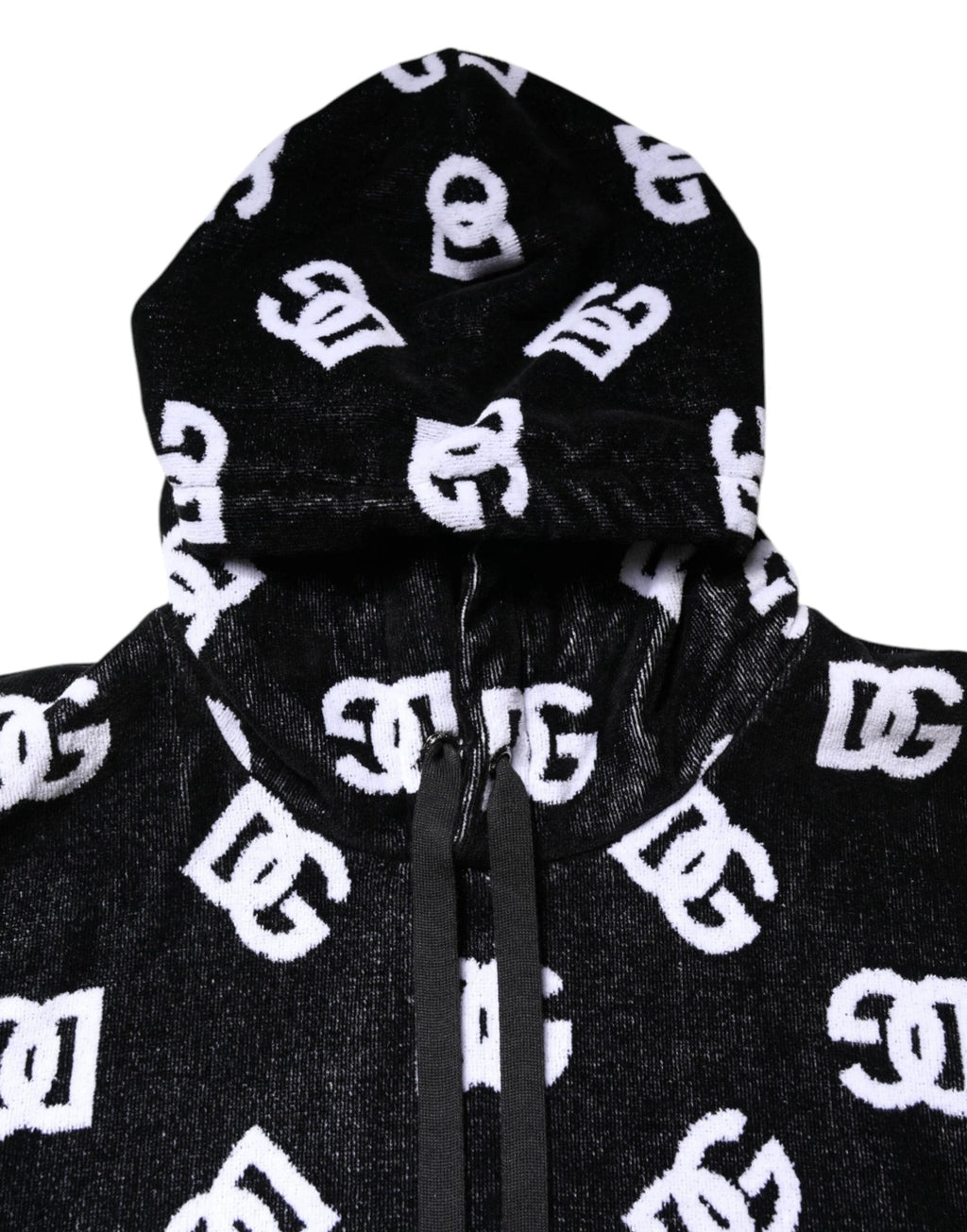 Dolce & Gabbana Black DG Cotton Hooded Sleeveless Sweater by Dolce & Gabbana