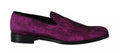 Dolce & Gabbana Purple Jacquard Loafers Dress Formal Shoes by Dolce & Gabbana