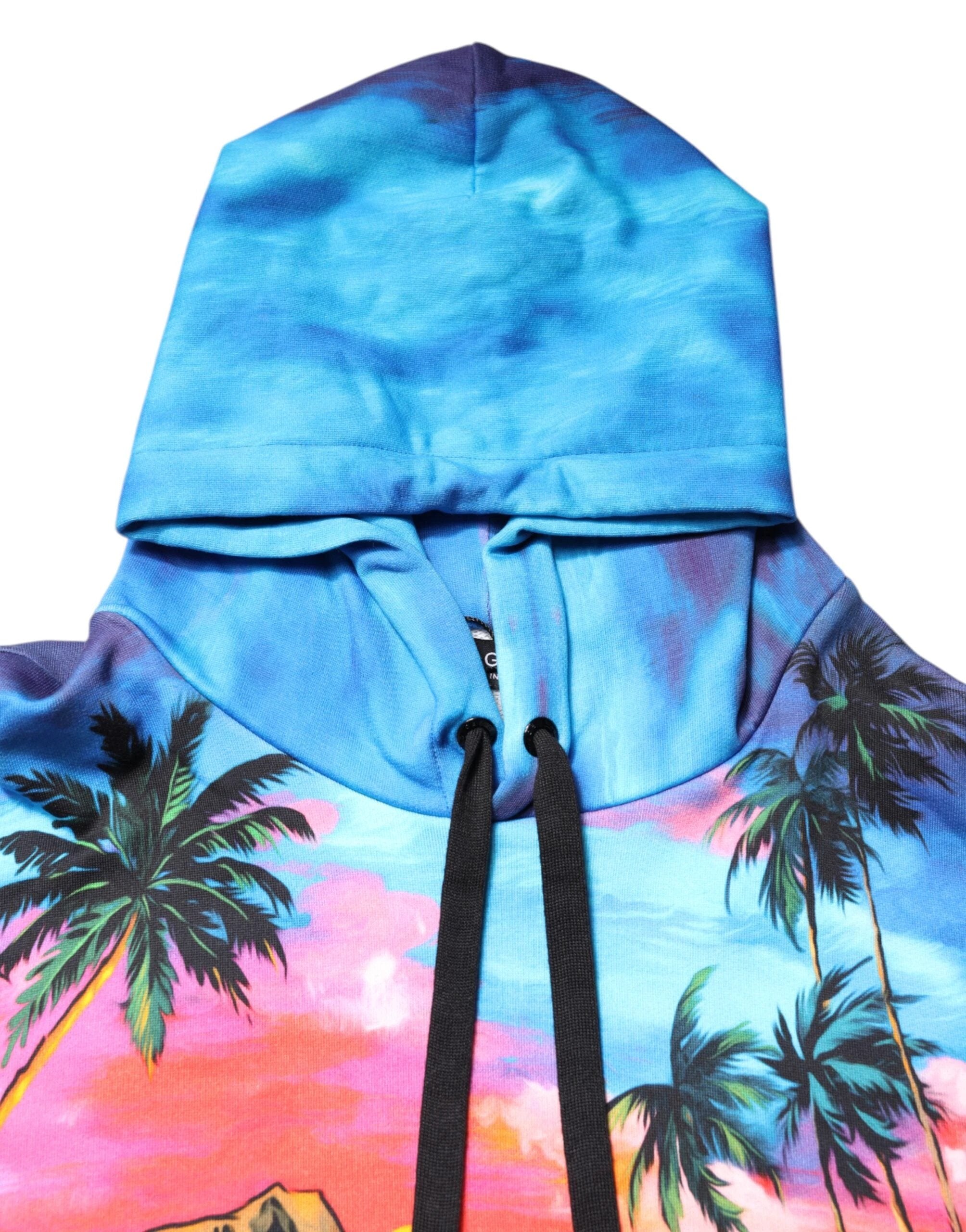 Dolce & Gabbana Multicolor Print Hooded Sweatshirt Sweater by Dolce & Gabbana