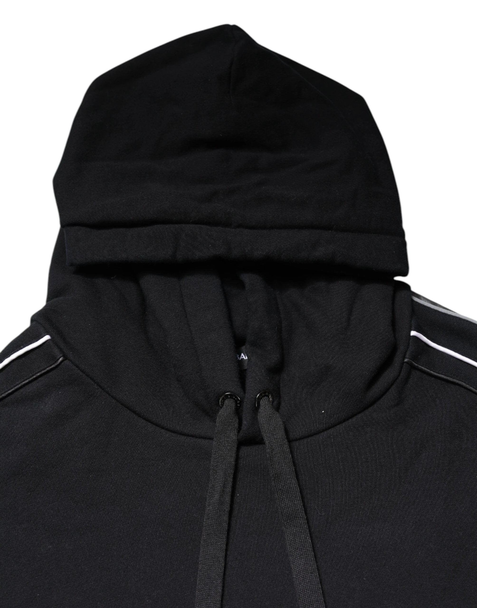 Dolce & Gabbana Black Cotton Logo Hooded Sweatshirt Sweater by Dolce & Gabbana