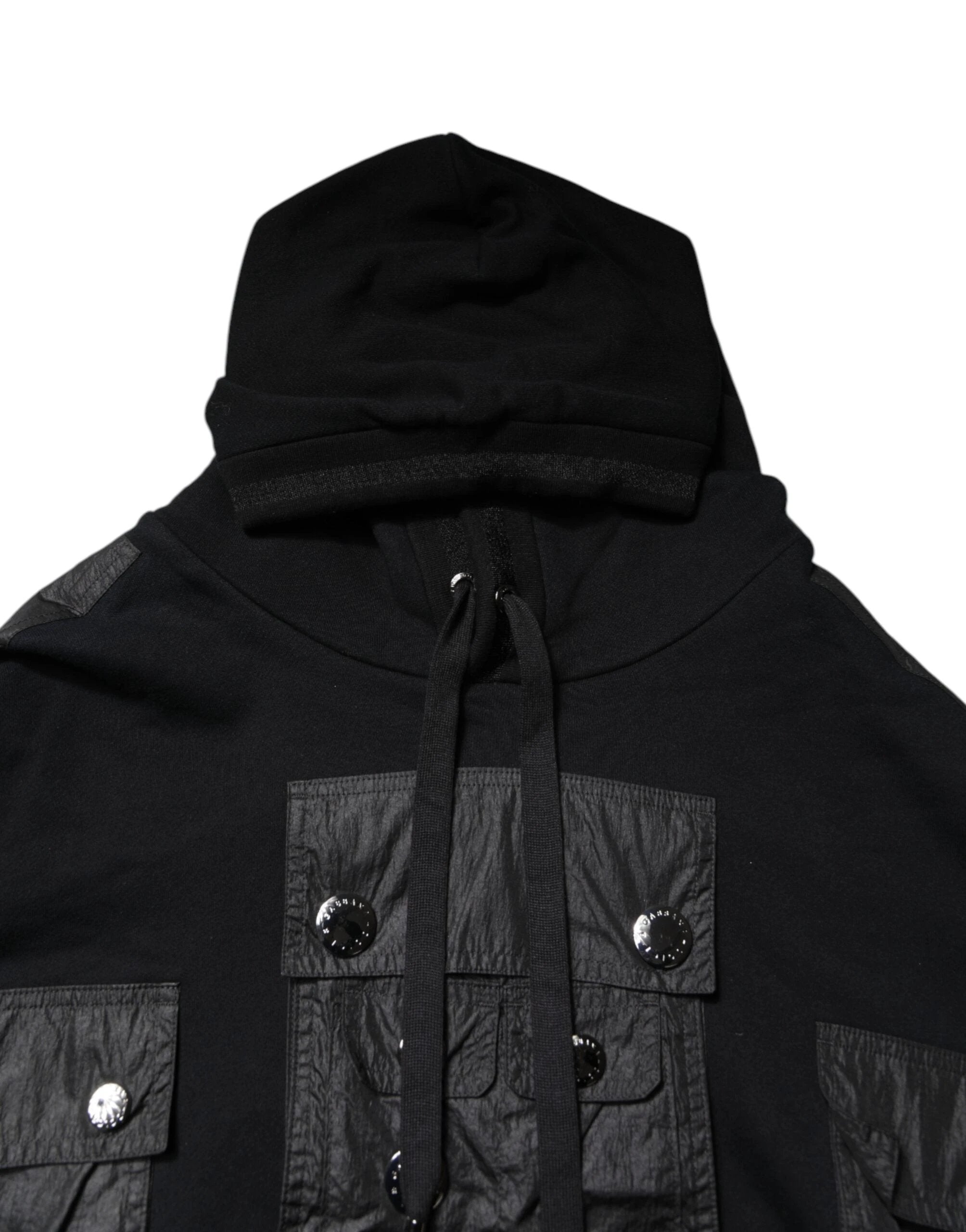 Dolce & Gabbana Black Cotton Hooded Sweatshirt Sweater by Dolce & Gabbana