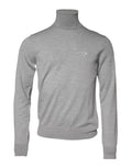 Dolce & Gabbana Gray Wool Knitted Men Pullover Sweater by Dolce & Gabbana