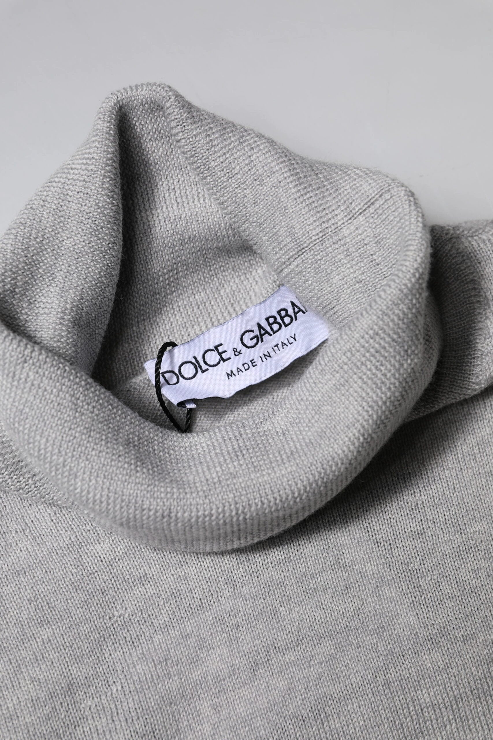 Dolce & Gabbana Gray Wool Knitted Men Pullover Sweater by Dolce & Gabbana