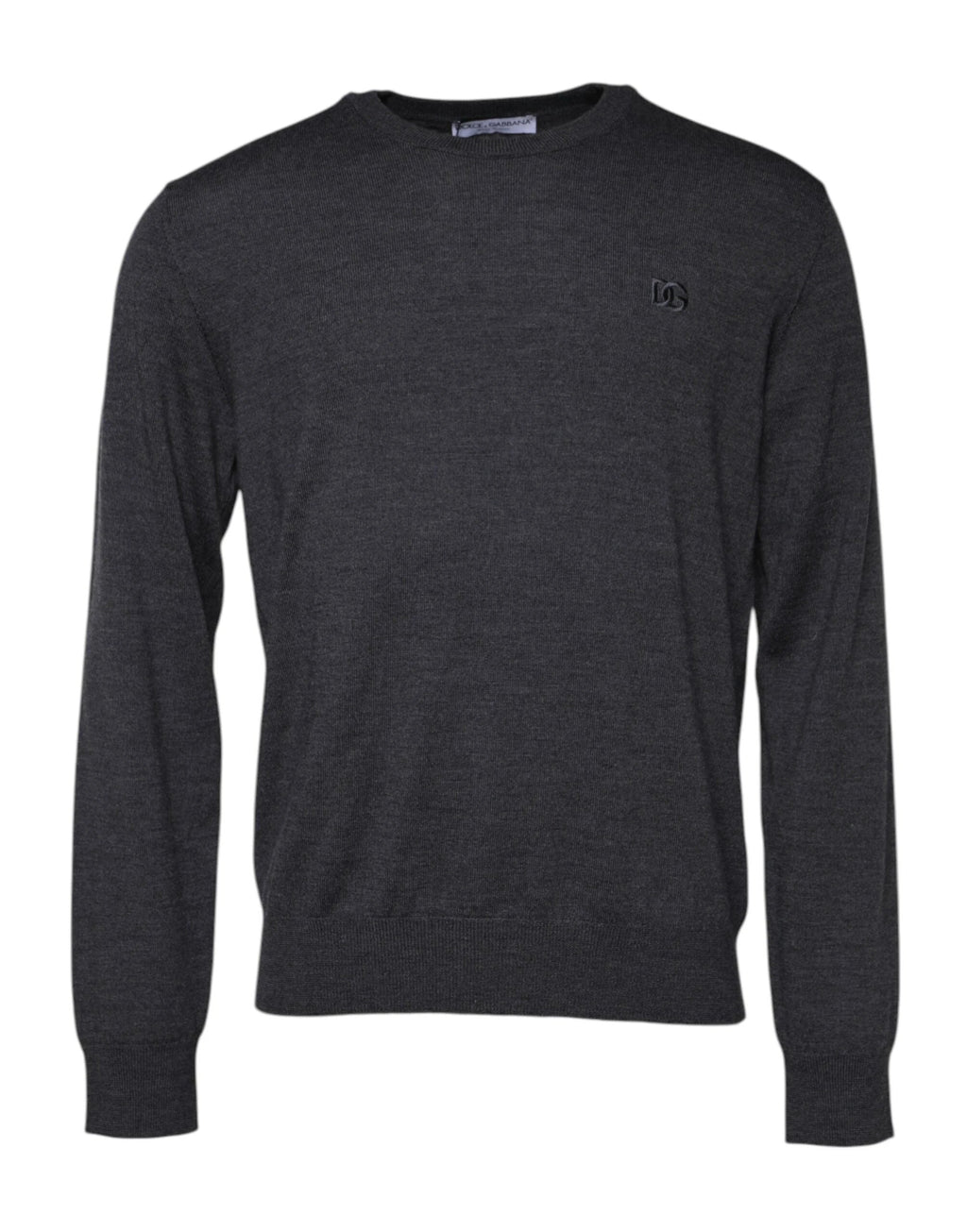 Dolce & Gabbana Gray Wool Logo Knitted Men Pullover Sweater by Dolce & Gabbana