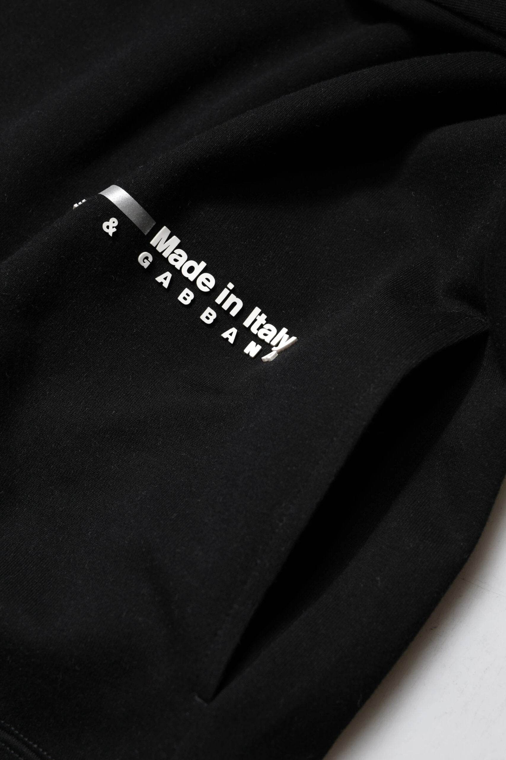 Dolce & Gabbana Black Cotton Logo Knitted Pullover Sweater by Dolce & Gabbana