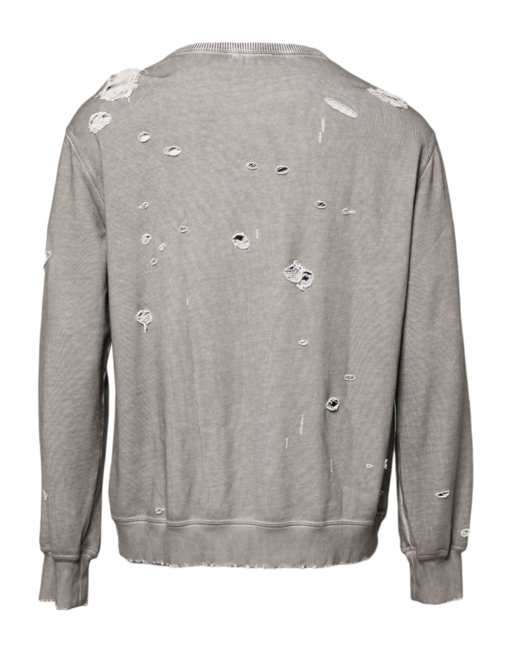 Dolce & Gabbana Gray Logo Print Crew Neck Pullover Sweater by Dolce & Gabbana