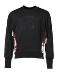 Dolce & Gabbana Black Embroidered Crew Neck Pullover Sweater by Dolce & Gabbana