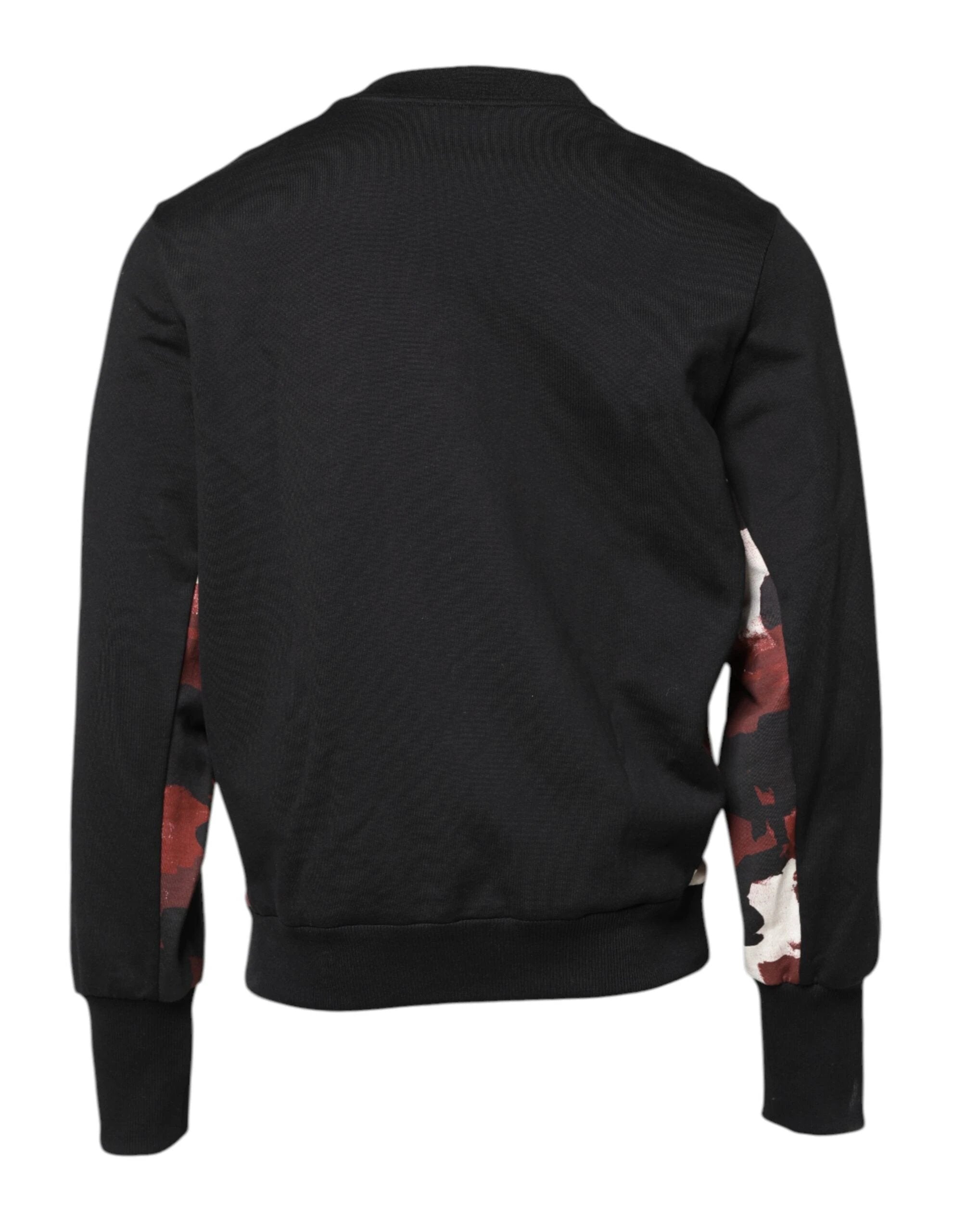 Dolce & Gabbana Black Embroidered Crew Neck Pullover Sweater by Dolce & Gabbana