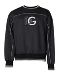 Dolce & Gabbana Black Logo Polyester Crew Neck Men Pullover Sweater