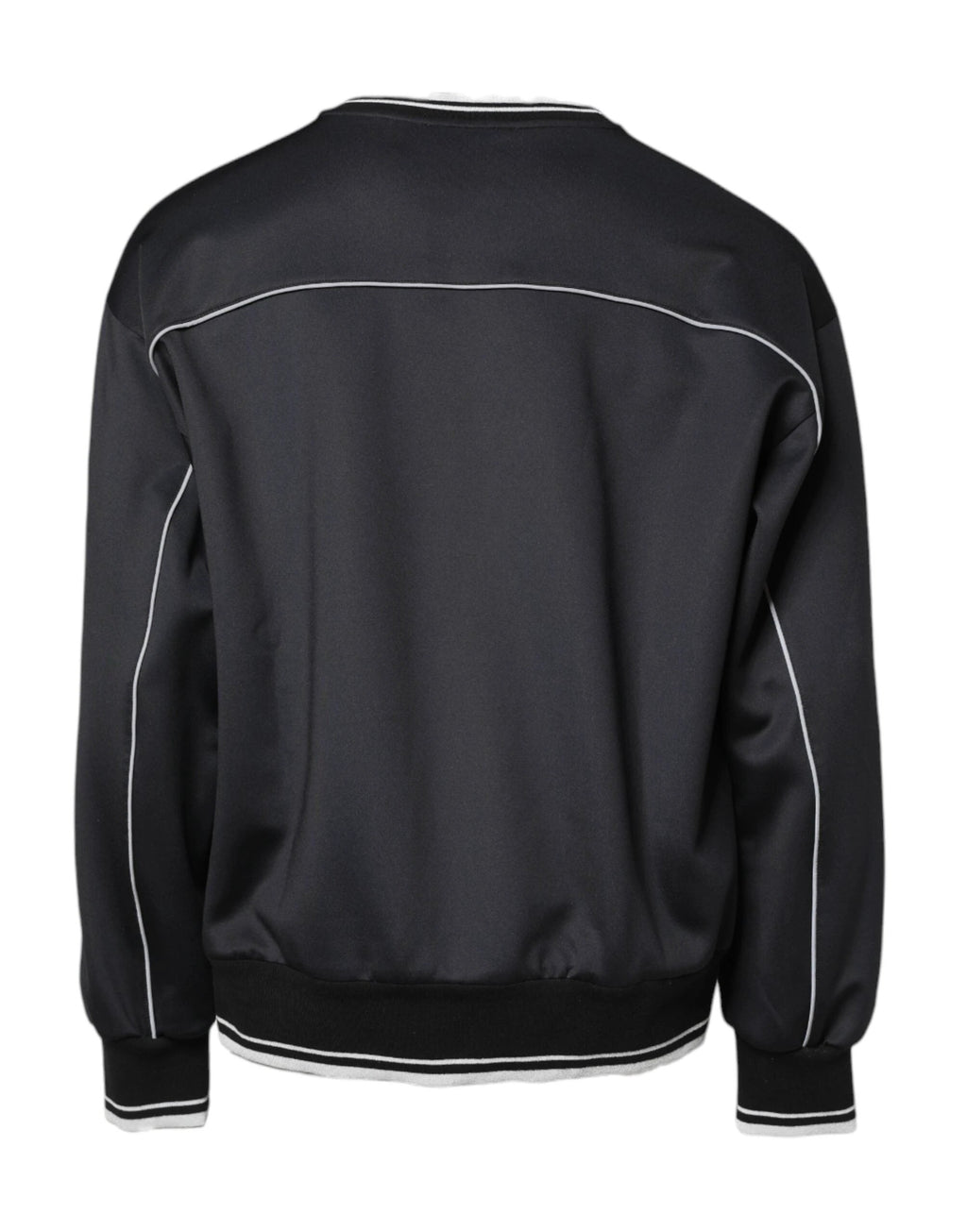 Dolce & Gabbana Black Logo Polyester Crew Neck Men Pullover Sweater by Dolce & Gabbana