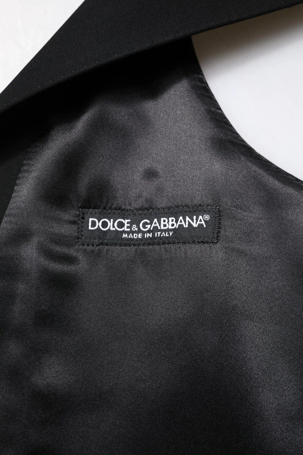 Dolce & Gabbana Black Wool Waistcoat Dress Formal Vest by Dolce & Gabbana