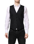 Dolce & Gabbana Black Wool Waistcoat Dress Formal Vest by Dolce & Gabbana