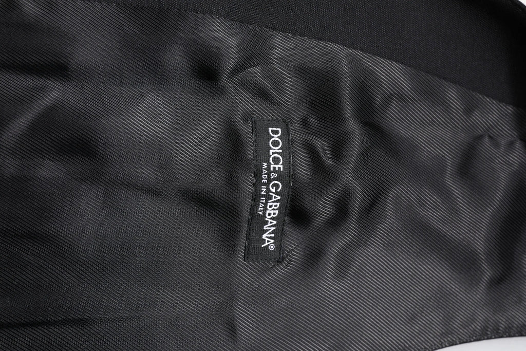 Dolce & Gabbana Black Wool Waistcoat Dress Formal Vest by Dolce & Gabbana