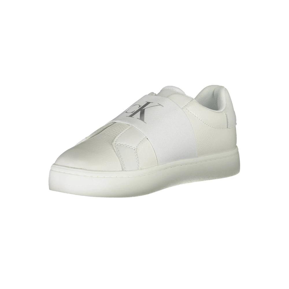 Baskets Calvin Klein en cuir blanc pour femme