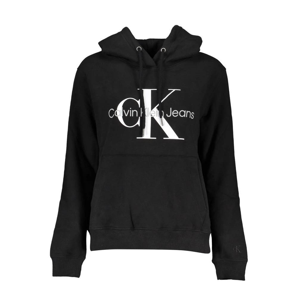 Sweat-shirt noir en coton Calvin Klein pour femme