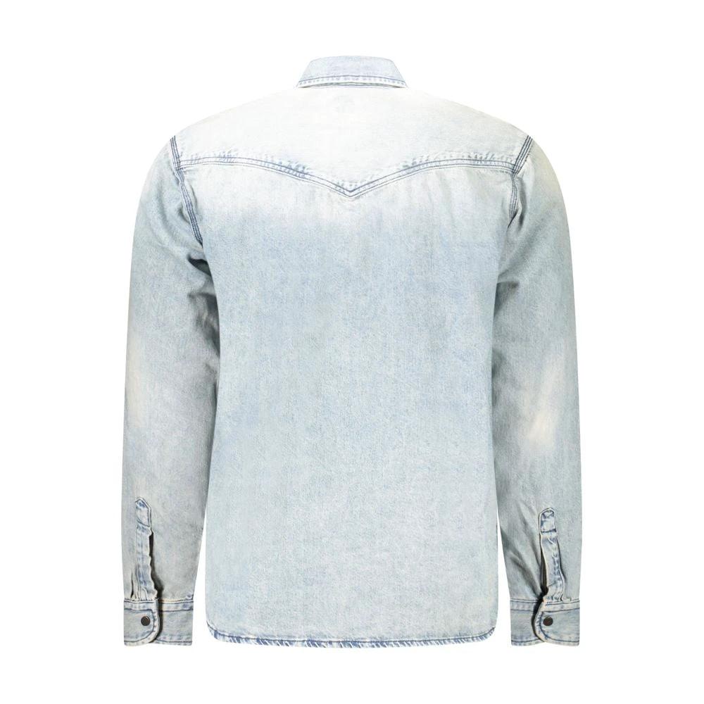 Hugo Boss Blue Cotton Shirt by Hugo Boss