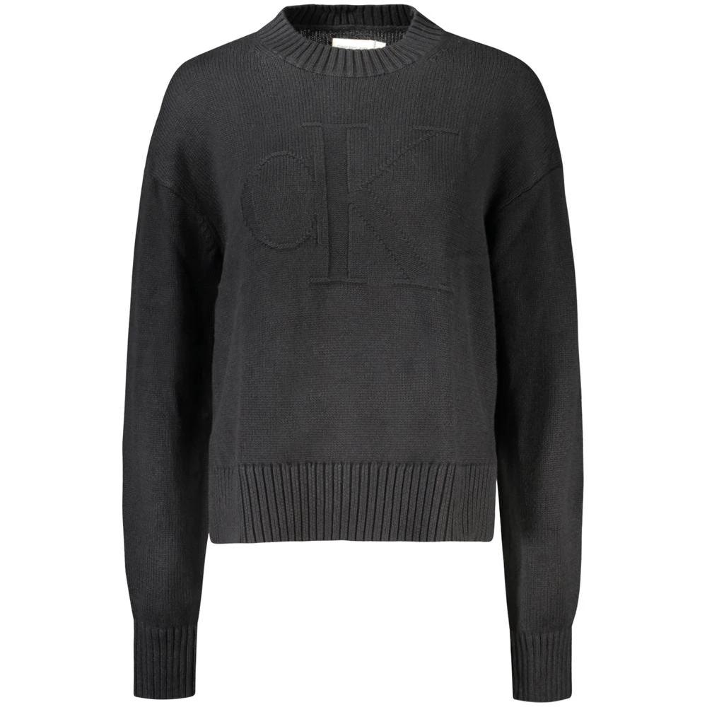 Calvin Klein Black Cotton Women Sweater Calvin Klein