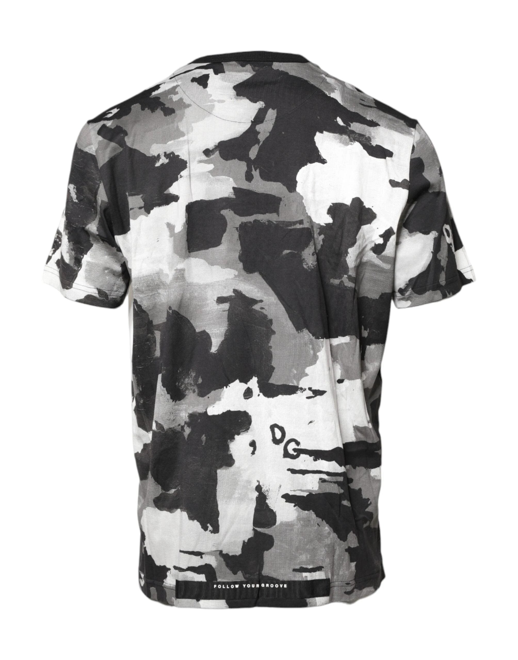 Dolce & Gabbana Multicolor Camouflage Crew Neck T-shirt by Dolce & Gabbana