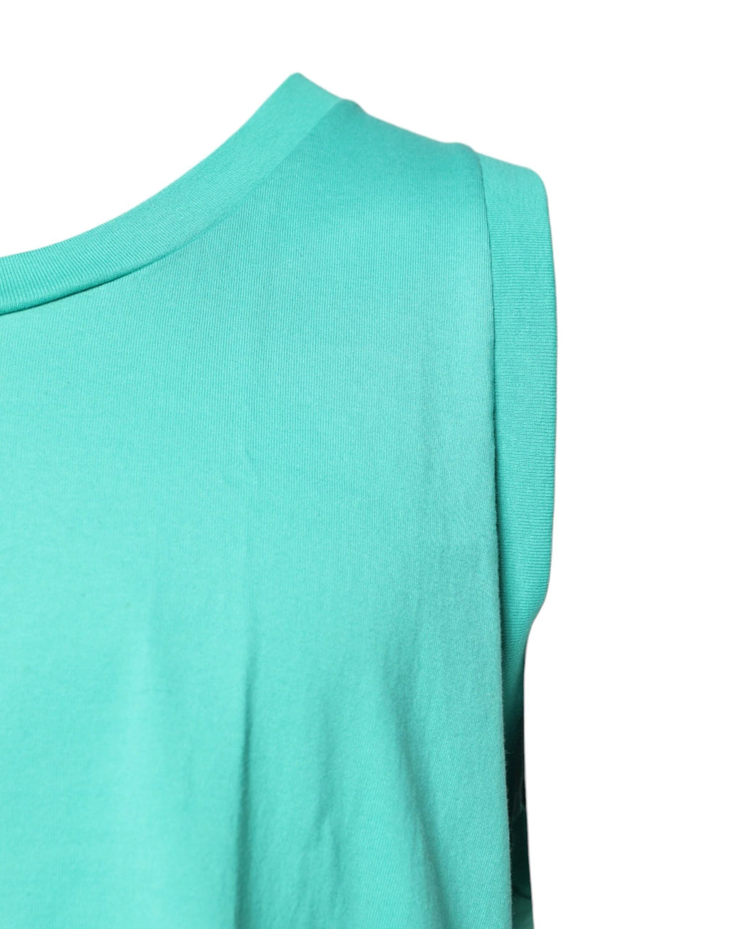 Dolce & Gabbana Green Sleeveless Logo Round Neck T-shirt by Dolce & Gabbana