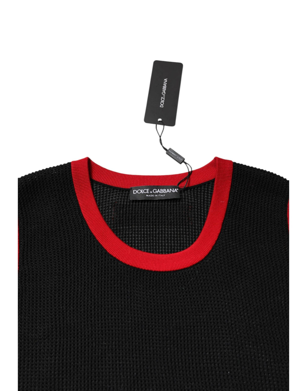 Dolce & Gabbana Black Cotton Slim Fit Round Neck T-shirt by Dolce & Gabbana