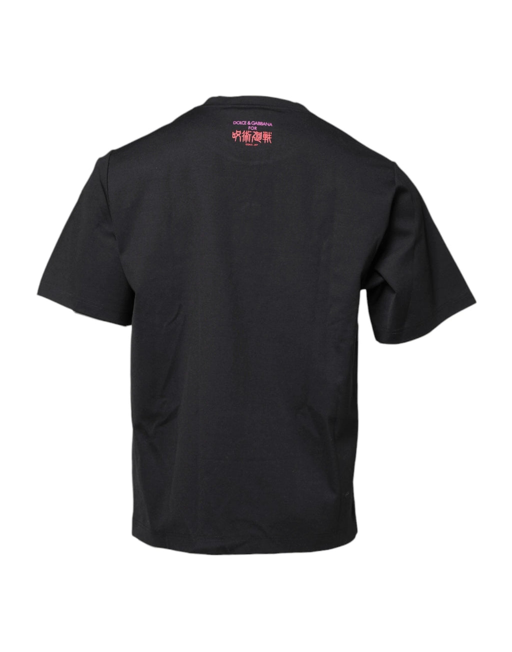 Dolce & Gabbana Black Cotton Graphic Print Crew Neck T-shirt by Dolce & Gabbana