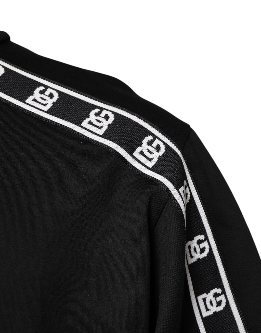 Dolce & Gabbana Black Cotton DG Print Turtleneck T-shirt by Dolce & Gabbana