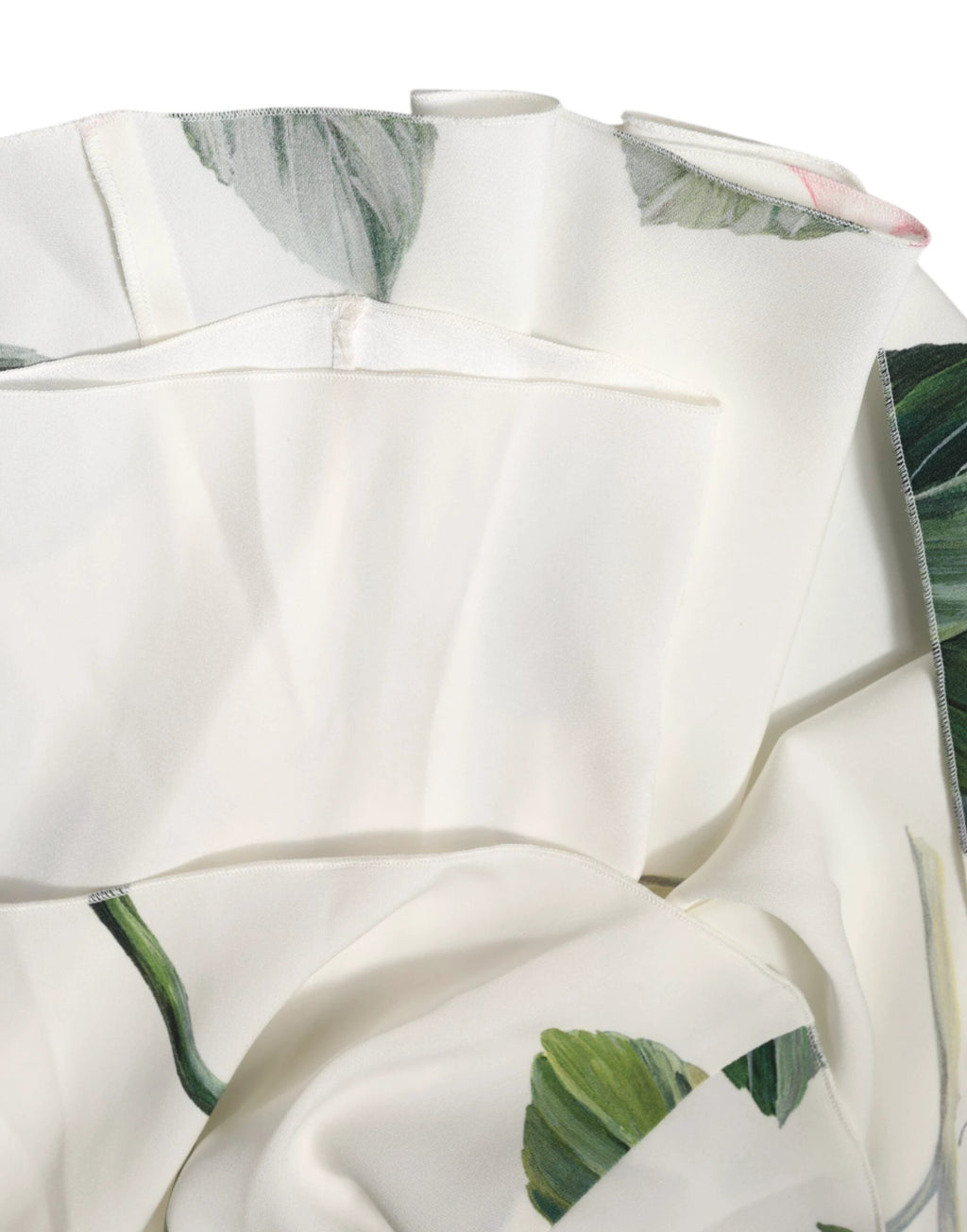 Dolce & Gabbana White Floral One Shoulder Sheath Midi Dress by Dolce & Gabbana