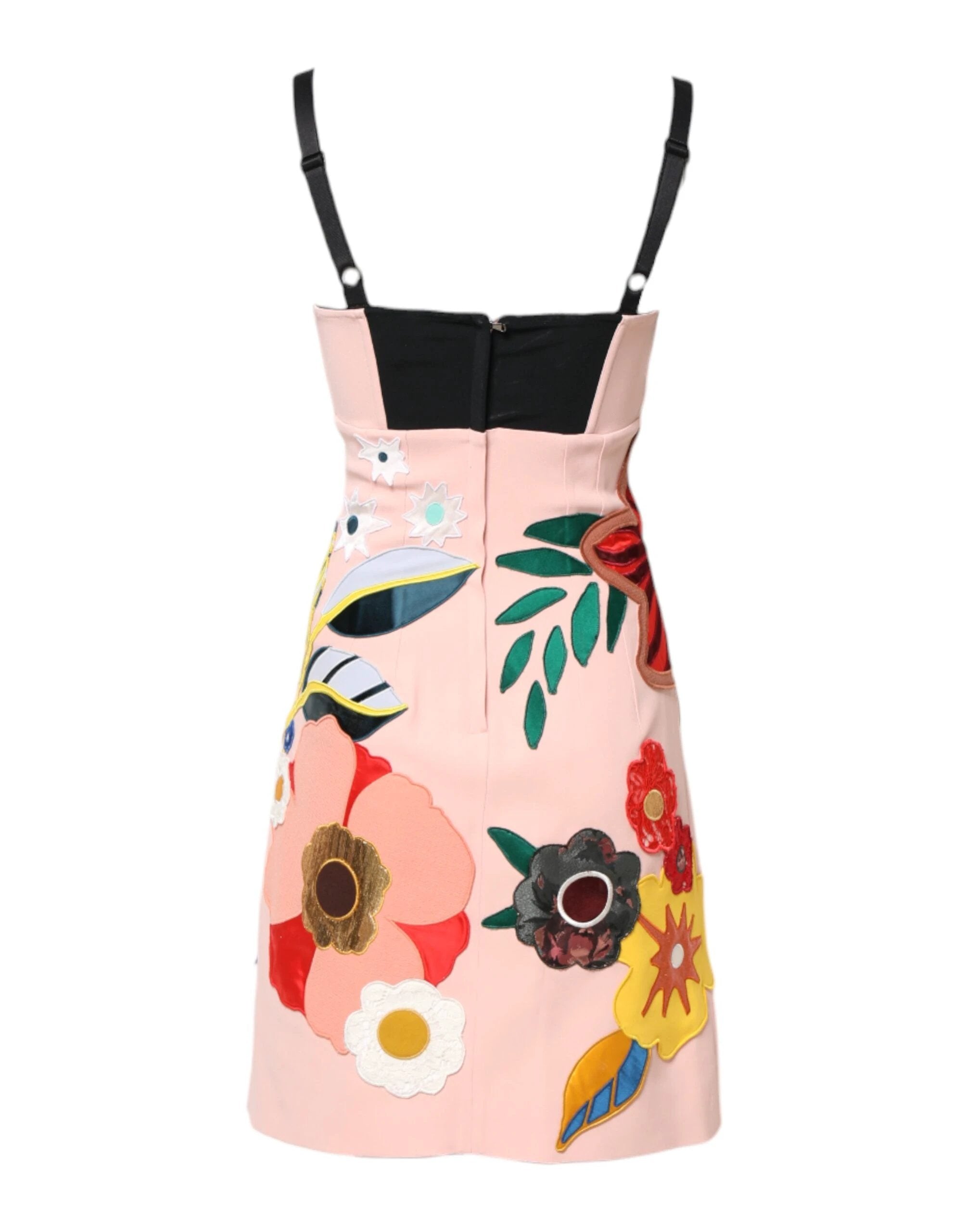 Dolce & Gabbana Pink Floral Print Spaghetti Strap Mini Dress by Dolce & Gabbana
