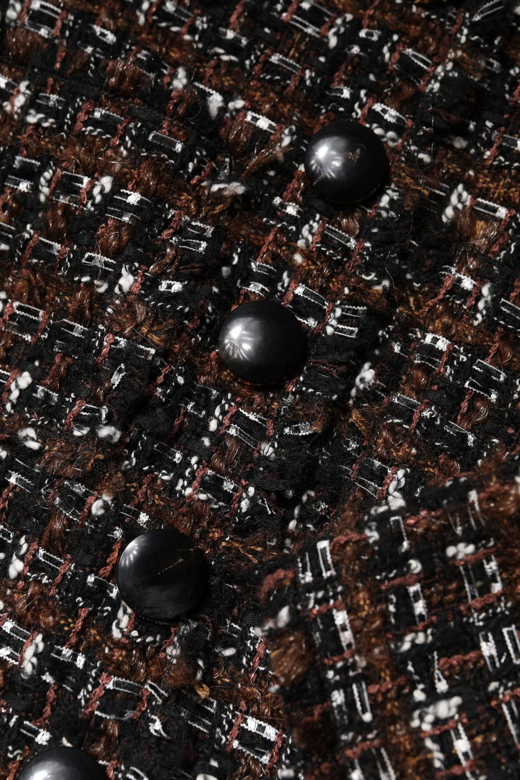 Dolce & Gabbana Brown Tweed Short Sleeves A-line Mini Dress by Dolce & Gabbana