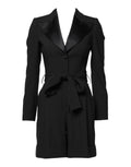 Dolce & Gabbana Black Wool Jumpsuit Dress Women Coat Jacket by Dolce & Gabbana