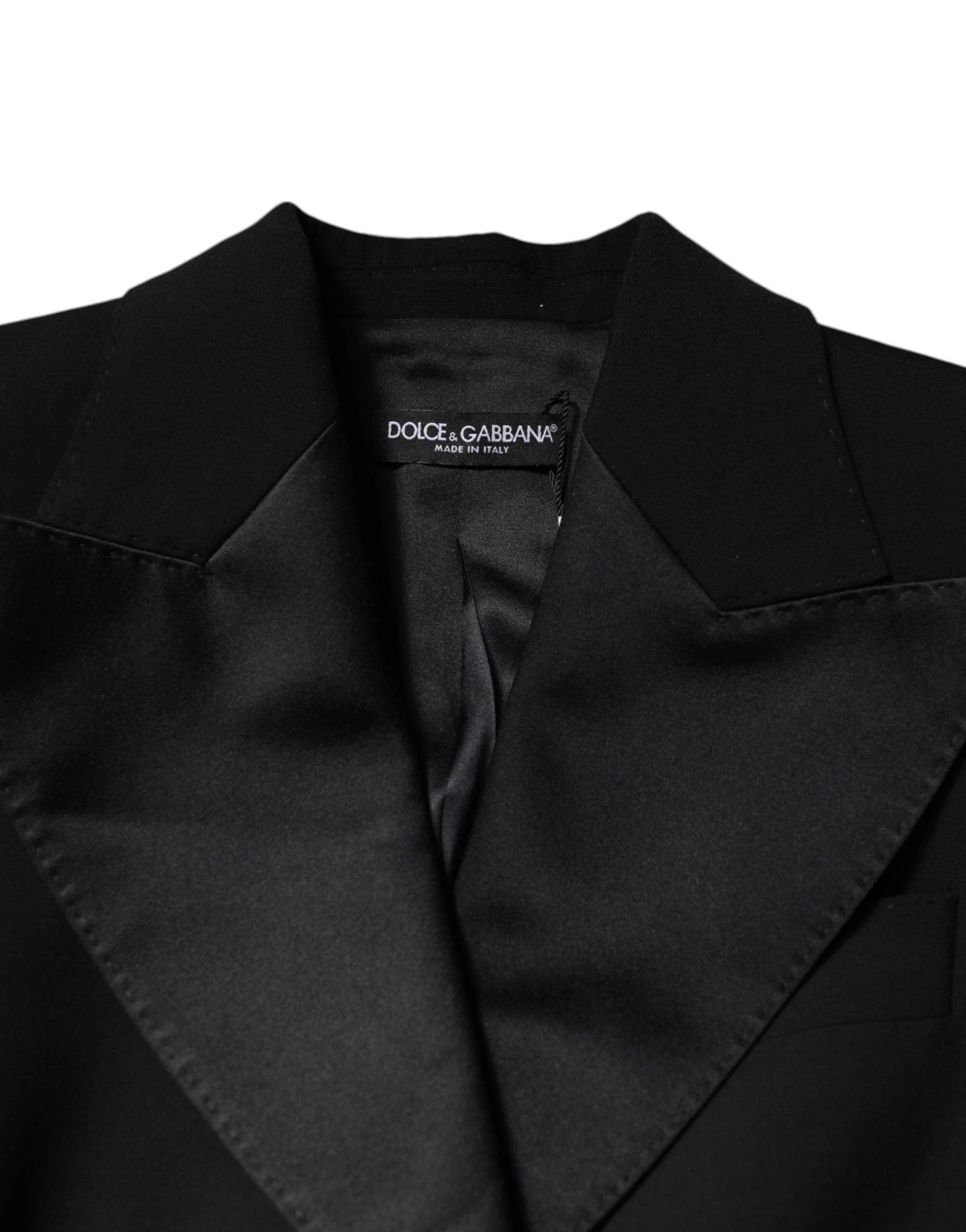 Dolce & Gabbana Black Wool Jumpsuit Dress Women Coat Jacket by Dolce & Gabbana