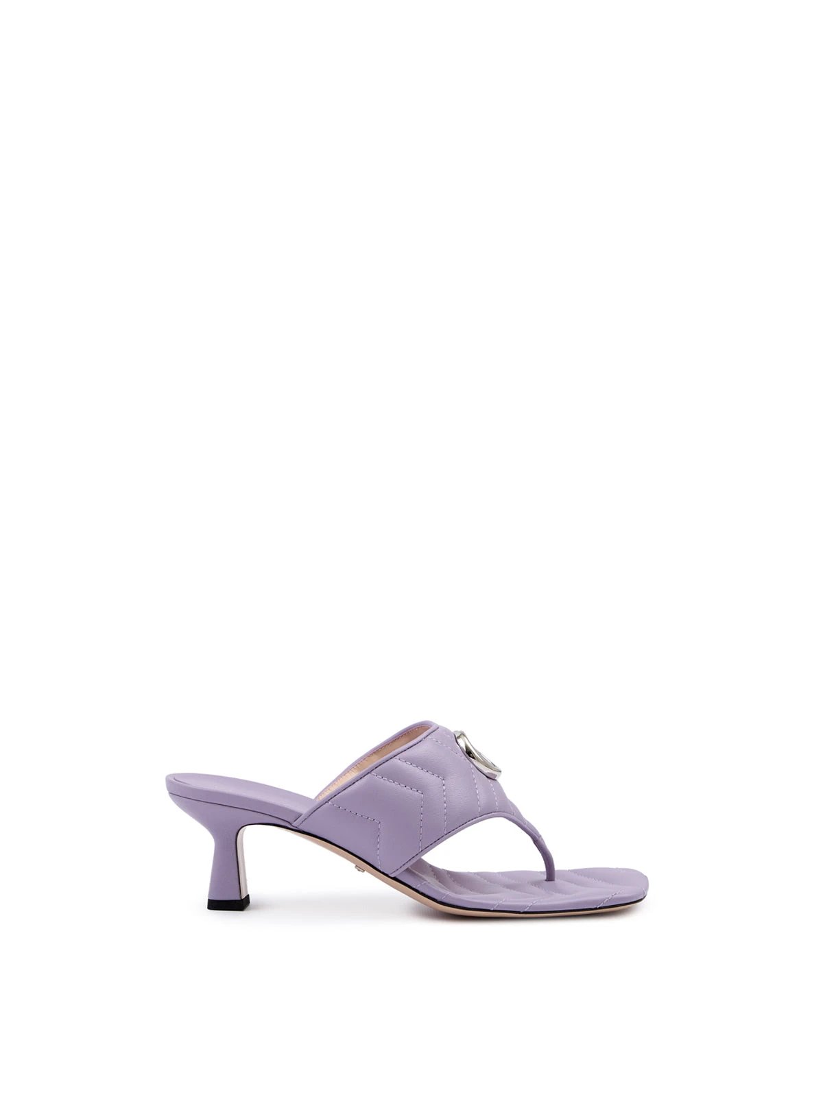 Gucci Mystic Purple Nappa Charlotte Leather Sandals by Gucci