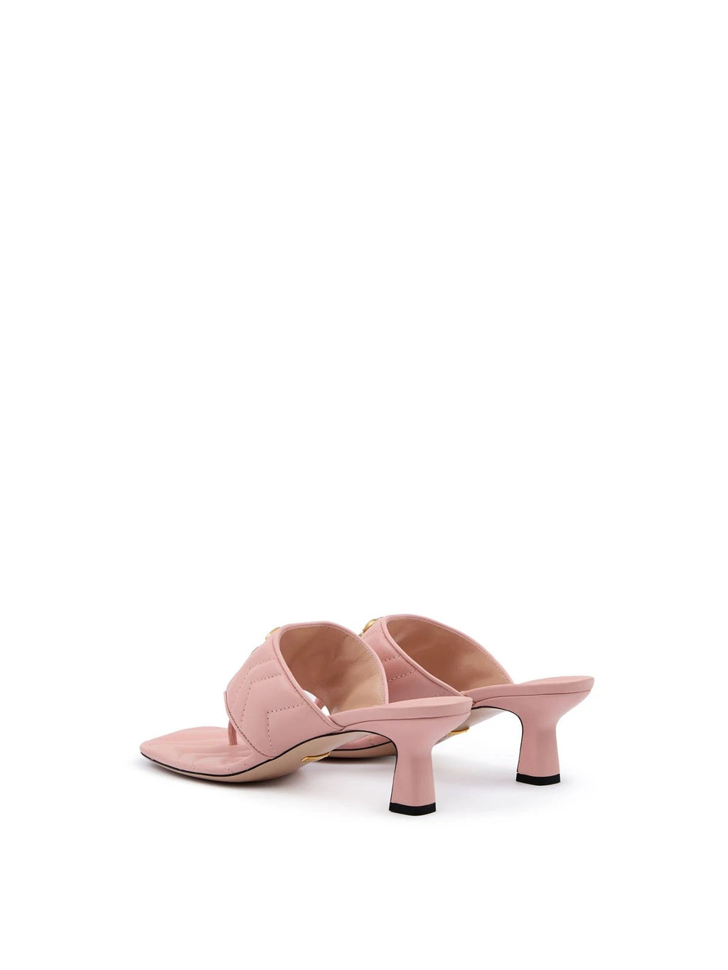 Gucci Mystic Pink Nappa Charlotte Leather Sandals by Gucci