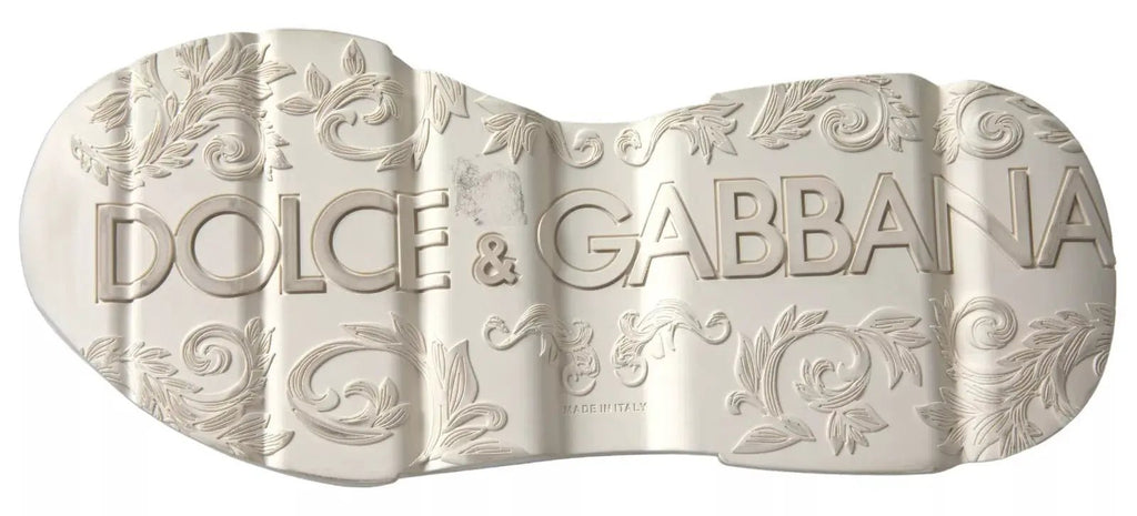 Baskets Dolce &amp; Gabbana DAYMASTER en cuir blanc et beige