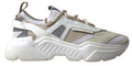 Dolce & Gabbana Sneakers White Beige Leather Sport DAYMASTER Shoes by Dolce & Gabbana