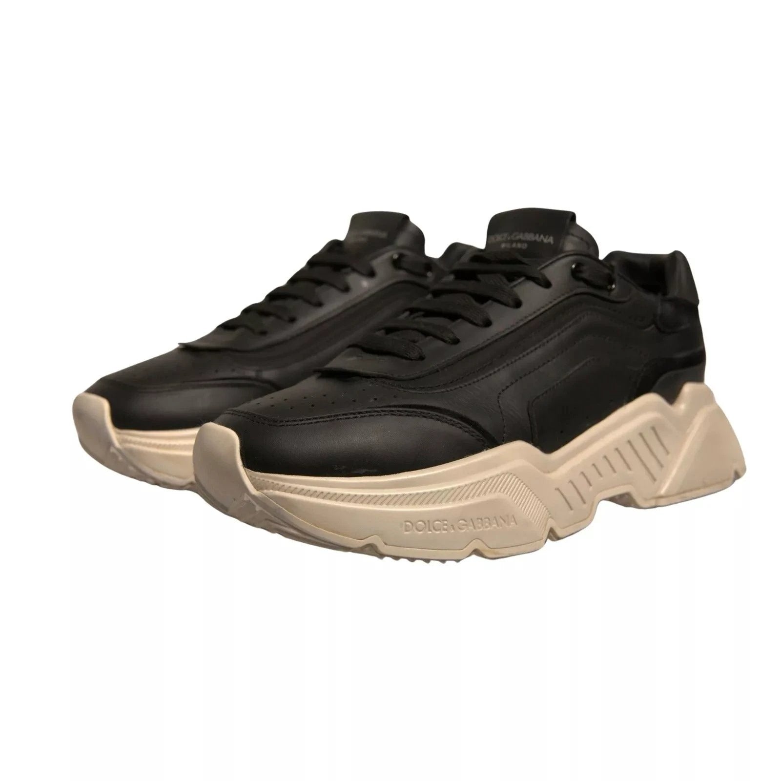 Dolce & Gabbana Black White Daymaster Low Top Sneakers Shoes by Dolce & Gabbana