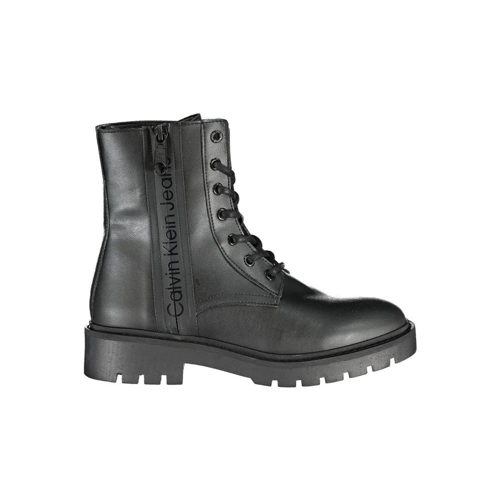 Calvin Klein Black Polyurethane Women Ankle Boot Calvin Klein