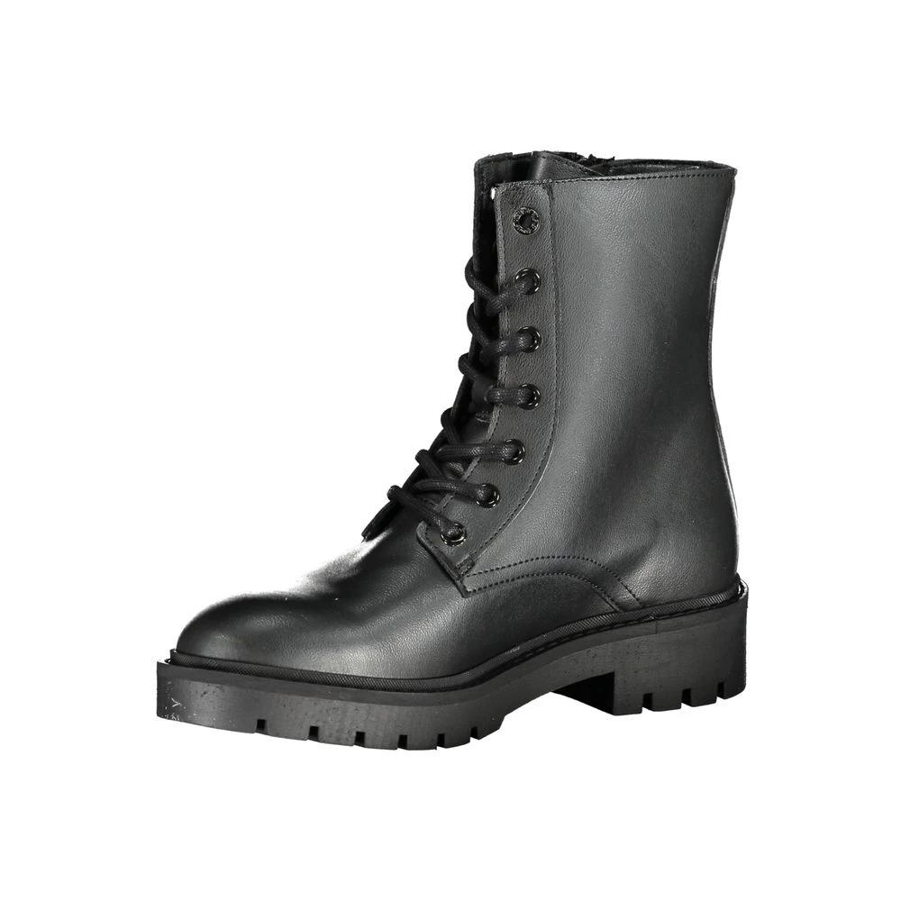 Calvin Klein Black Polyurethane Women Ankle Boot