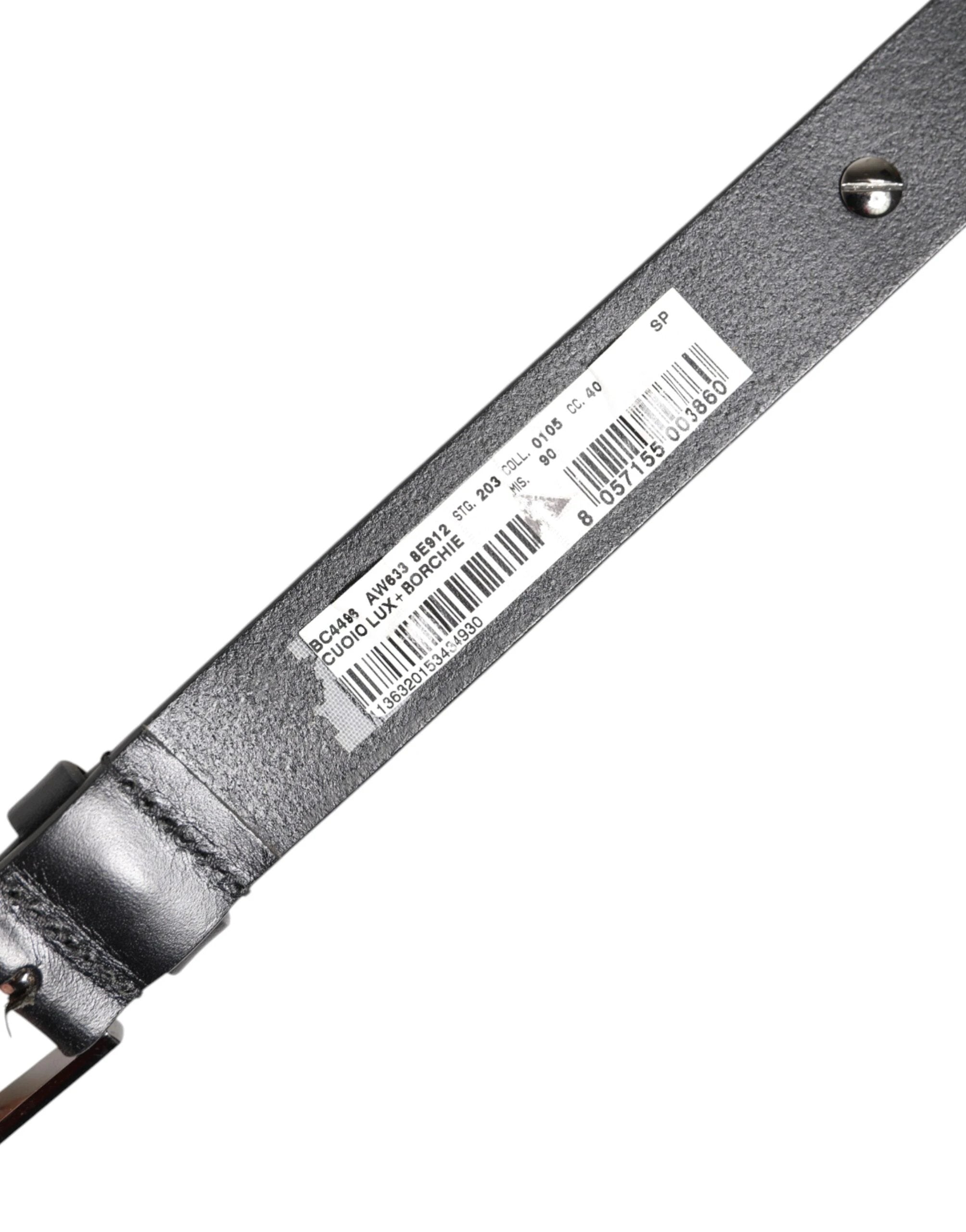 Dolce & Gabbana Black Luxury Leather DG Studs Buckle Belt by Dolce & Gabbana