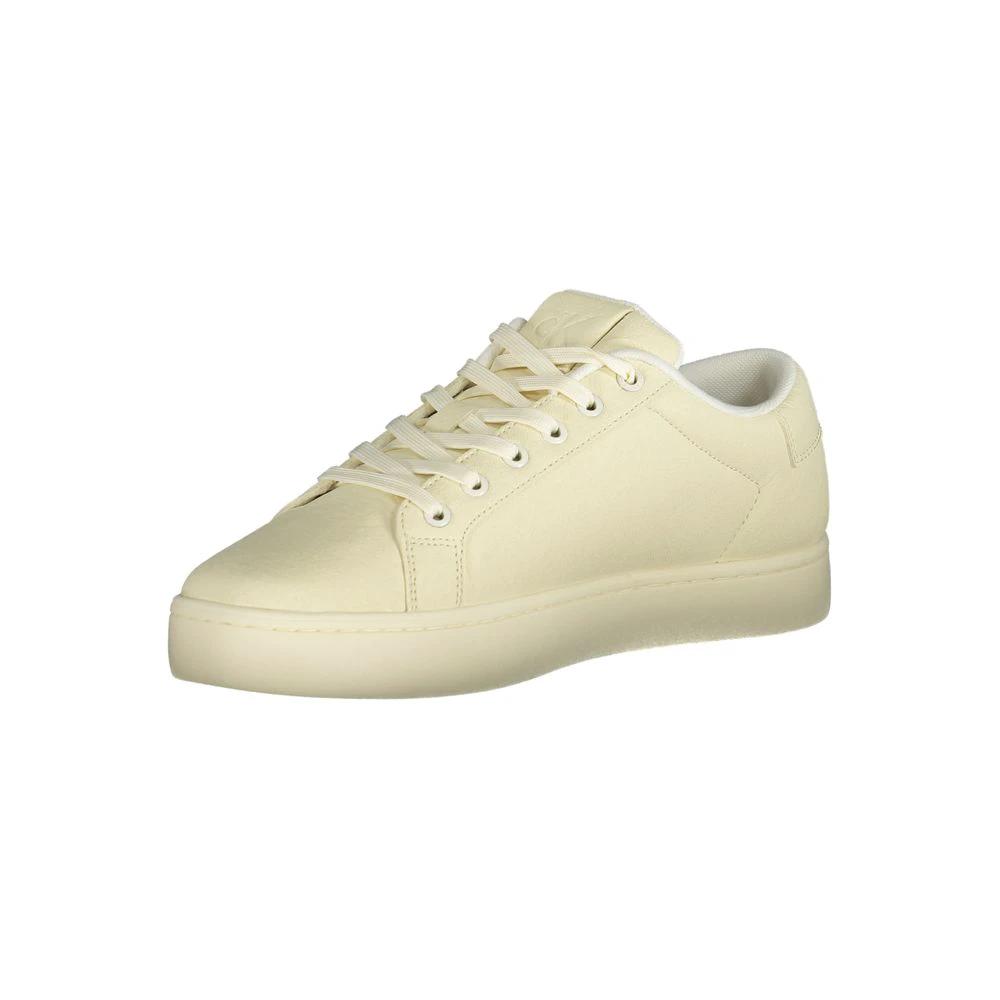 Baskets Calvin Klein blanches en polyester pour homme