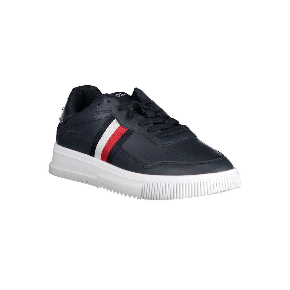 Tommy Hilfiger Blu Leather Men Sneaker Tommy Hilfiger