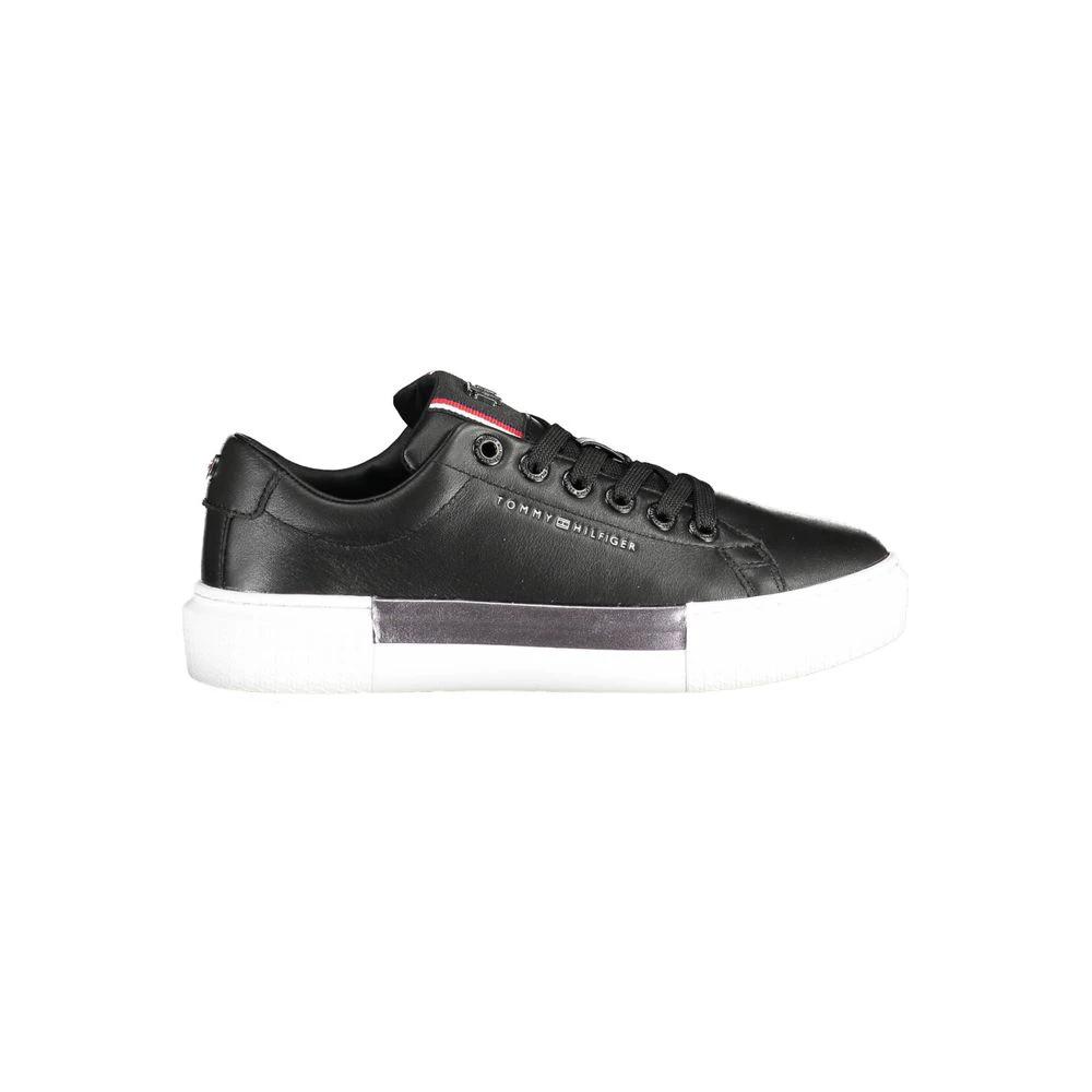 Baskets Tommy Hilfiger en cuir noir pour femme