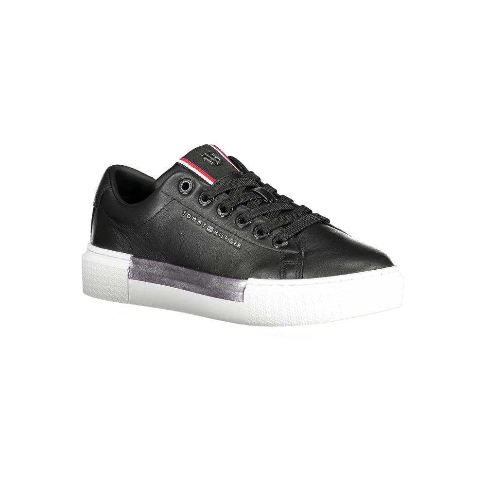 Baskets Tommy Hilfiger en cuir noir pour femme