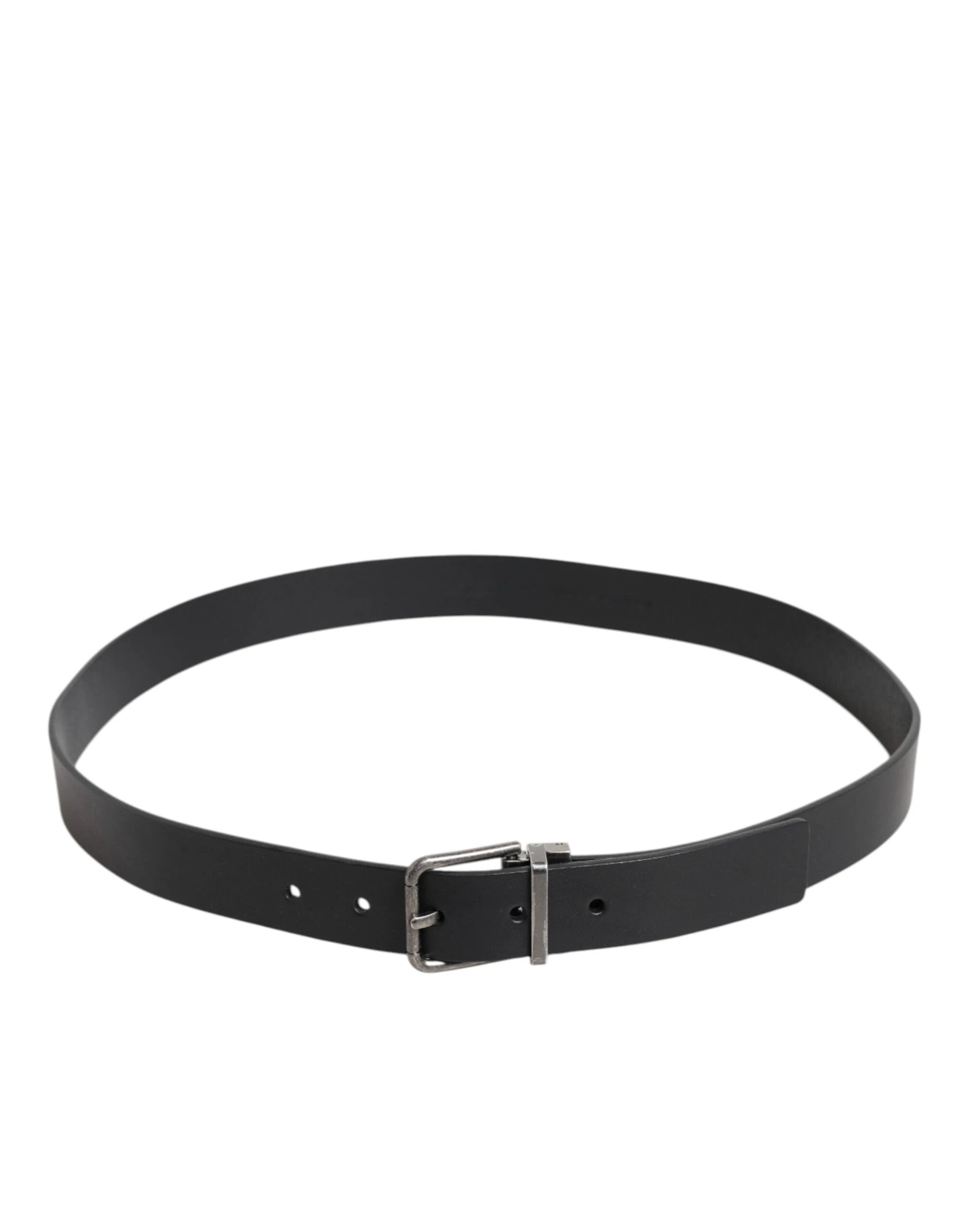 Dolce & Gabbana Black Classic Leather Metal Buckle Belt by Dolce & Gabbana