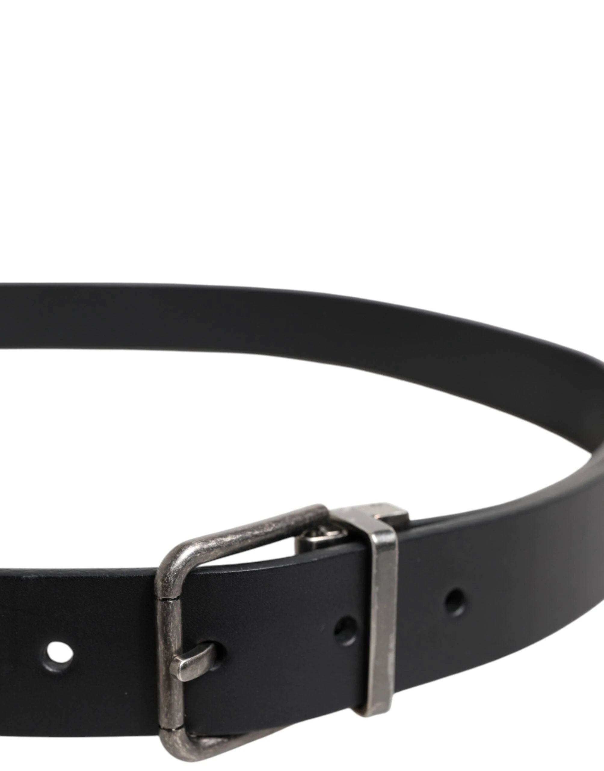 Dolce & Gabbana Black Classic Leather Metal Buckle Belt by Dolce & Gabbana