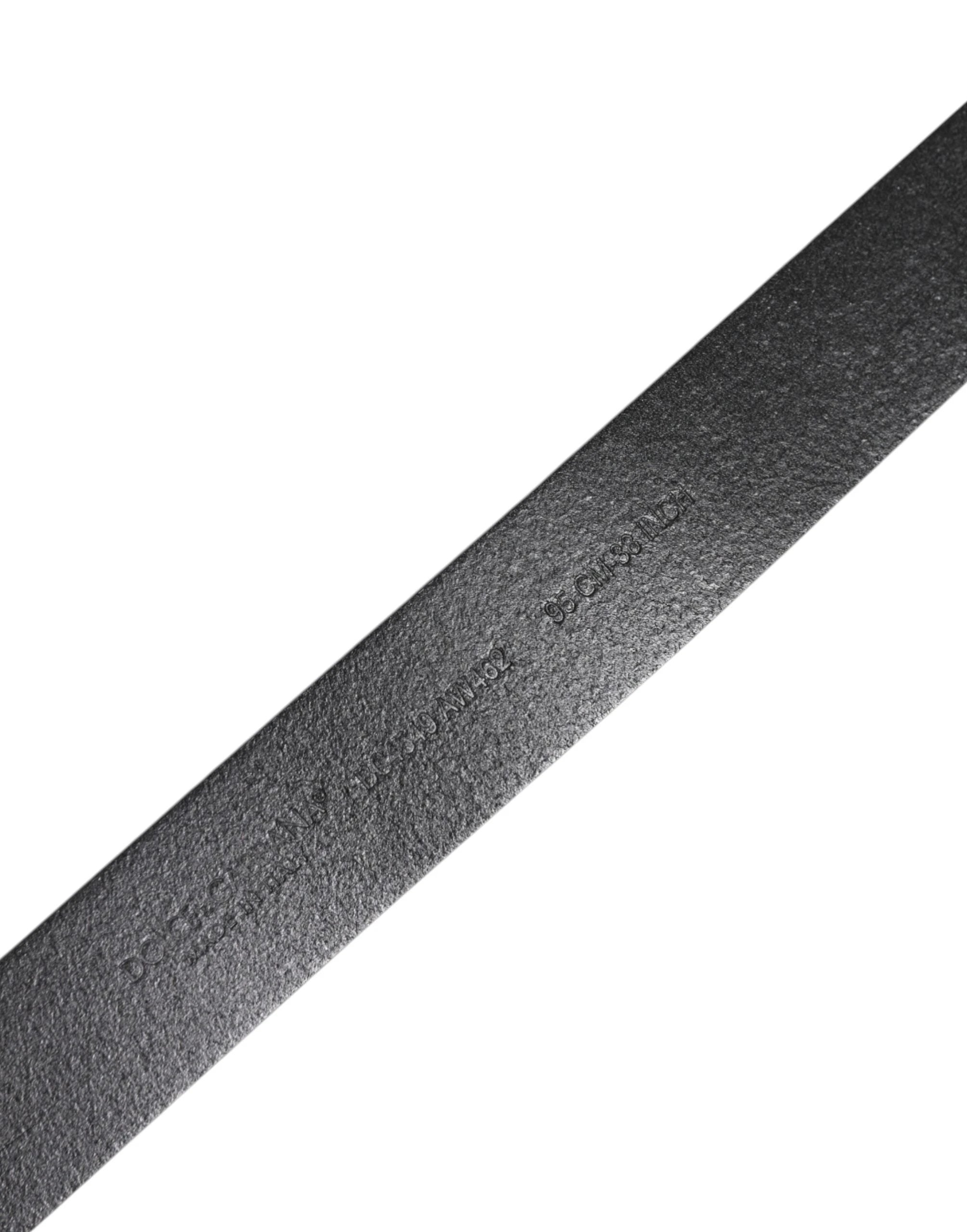 Dolce & Gabbana Black Classic Leather Metal Buckle Belt by Dolce & Gabbana