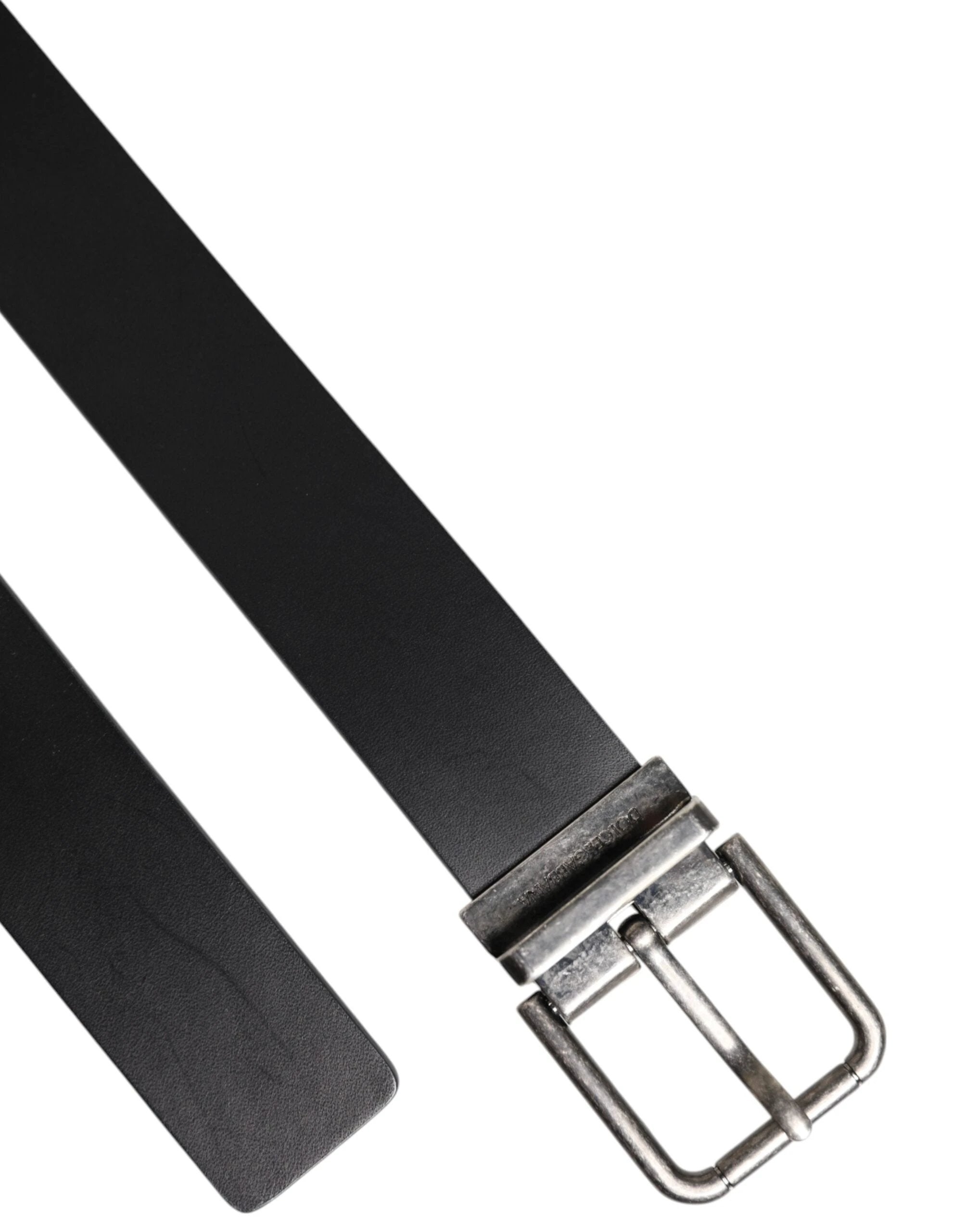 Dolce & Gabbana Black Classic Leather Metal Buckle Belt by Dolce & Gabbana