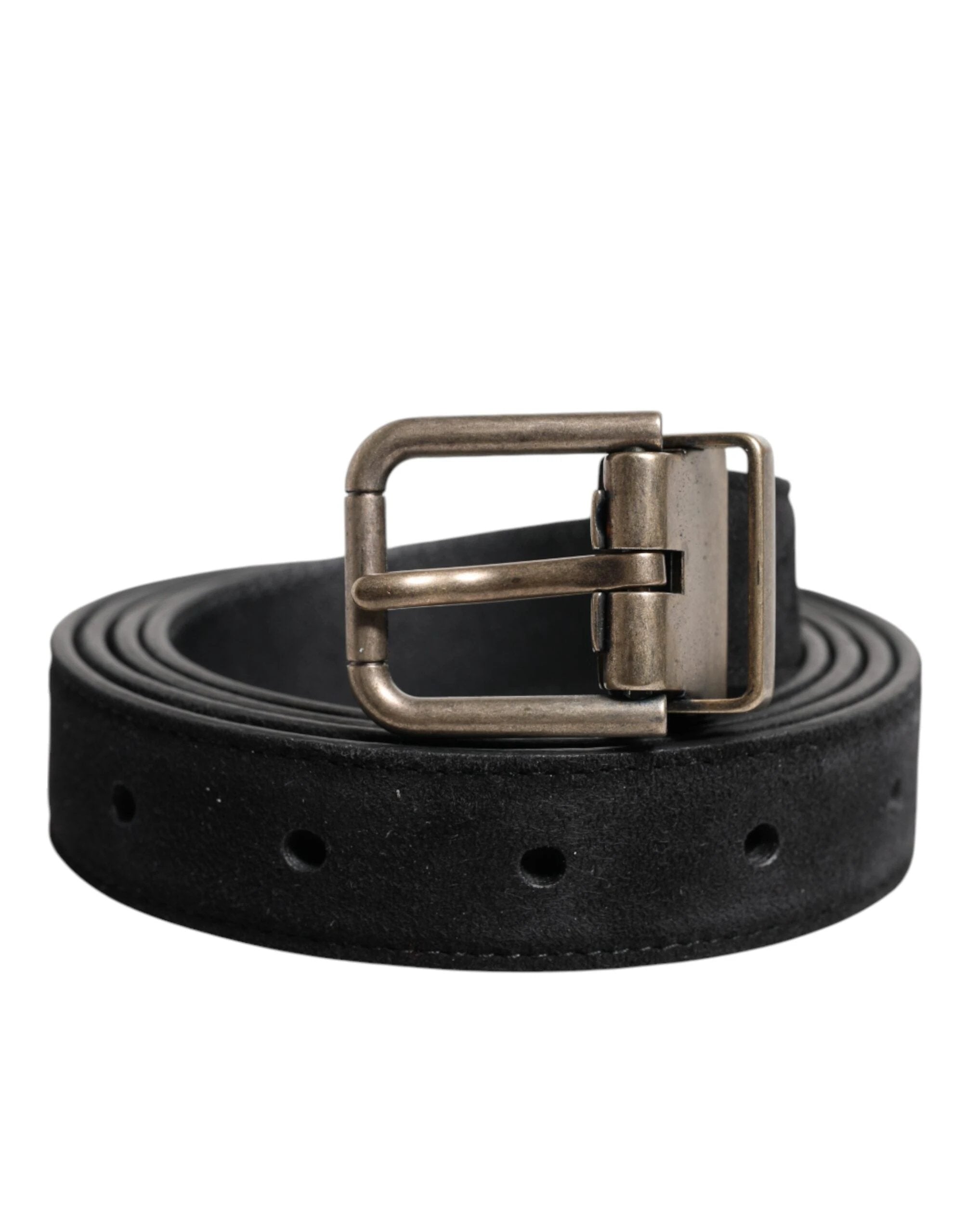 Dolce & Gabbana Black Calf Leather Classic Metal Buckle Belt by Dolce & Gabbana